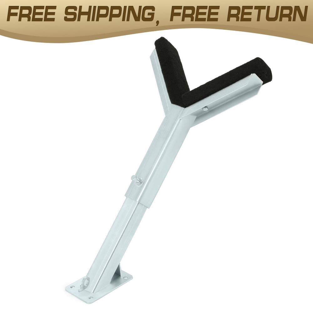 Adjustable Bow Rest Catcher Assembly For Boat Trailer Zinc-Plated Post Carpeted