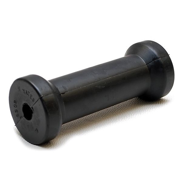 Yates Boat Trailer Spool Roller | 3 x 7 1/2 Inch Black Rubber