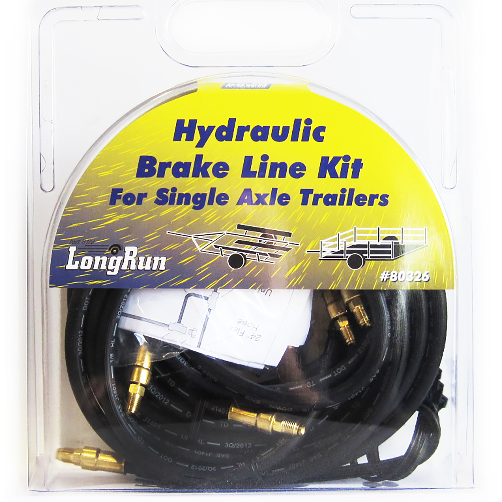 Dexter K71-G02-58 Single Axle Brake Line Kit Tie Down Engngineering 80326