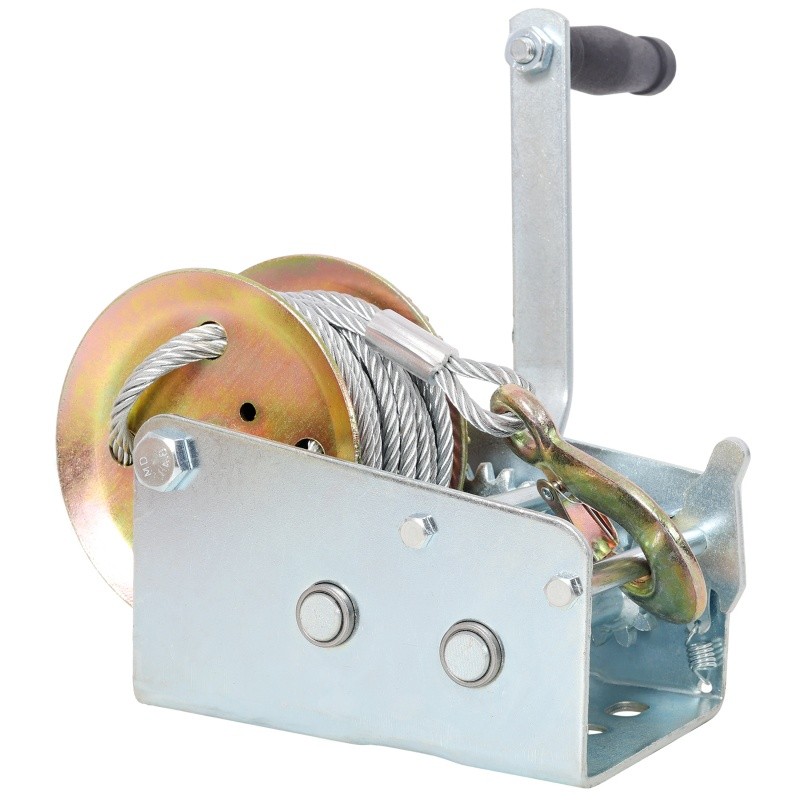 Manual Hand Crank Winch for Trailer Boat or ATV Towing 3500lbs Steel Galvanized