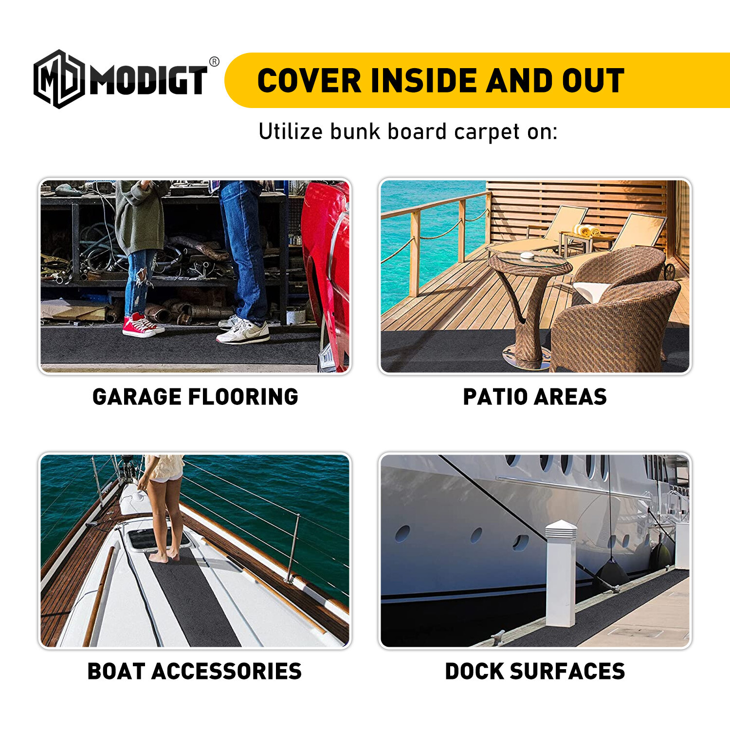 12″ x 157″ BOAT TRAILER CARPET BUNK PLASTIC SLIDE RAIL Poly Glide Pontoon Lift