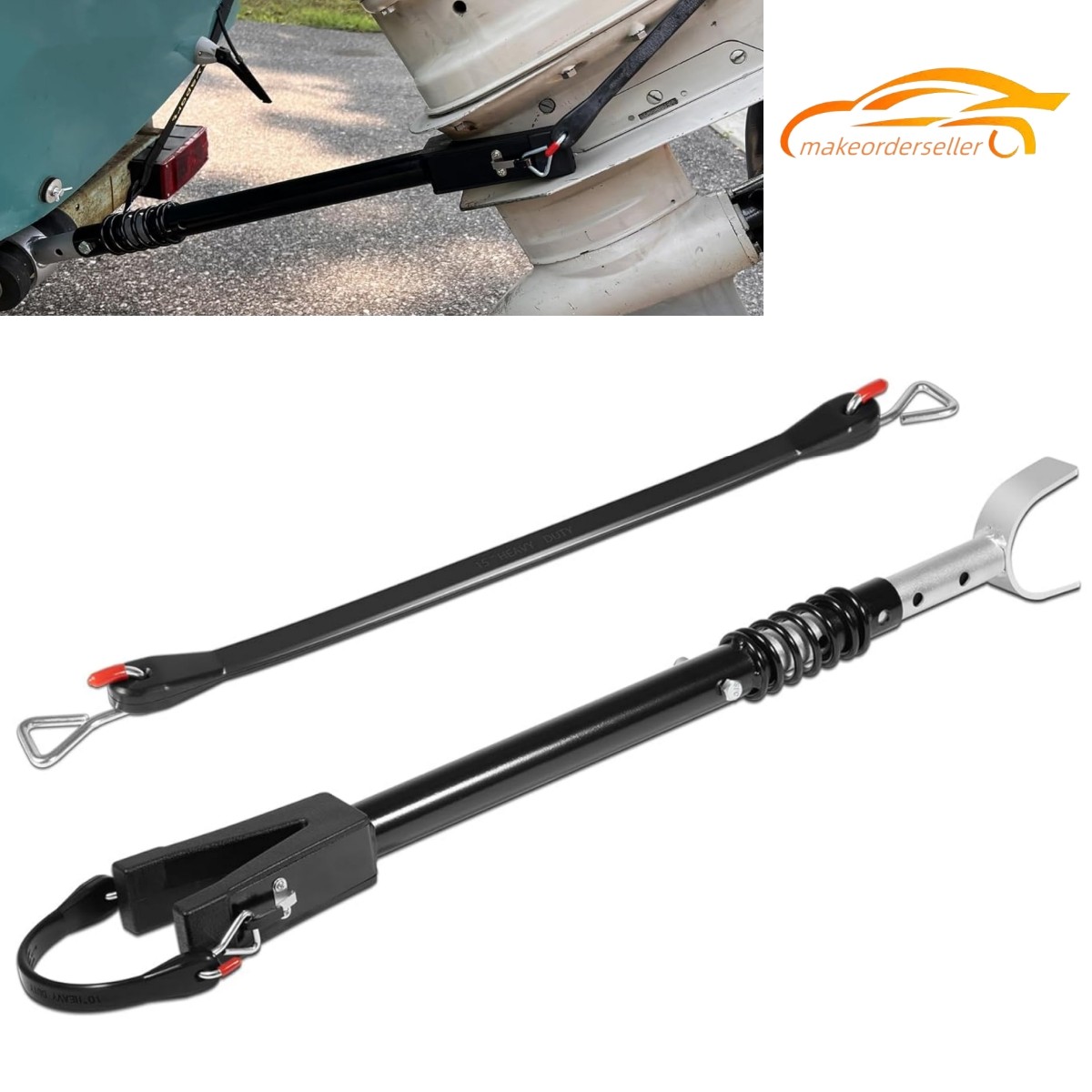 20.27”-30.7” Heavy Duty Boat Transom Saver for Most Outboard Motors Up to 150HP