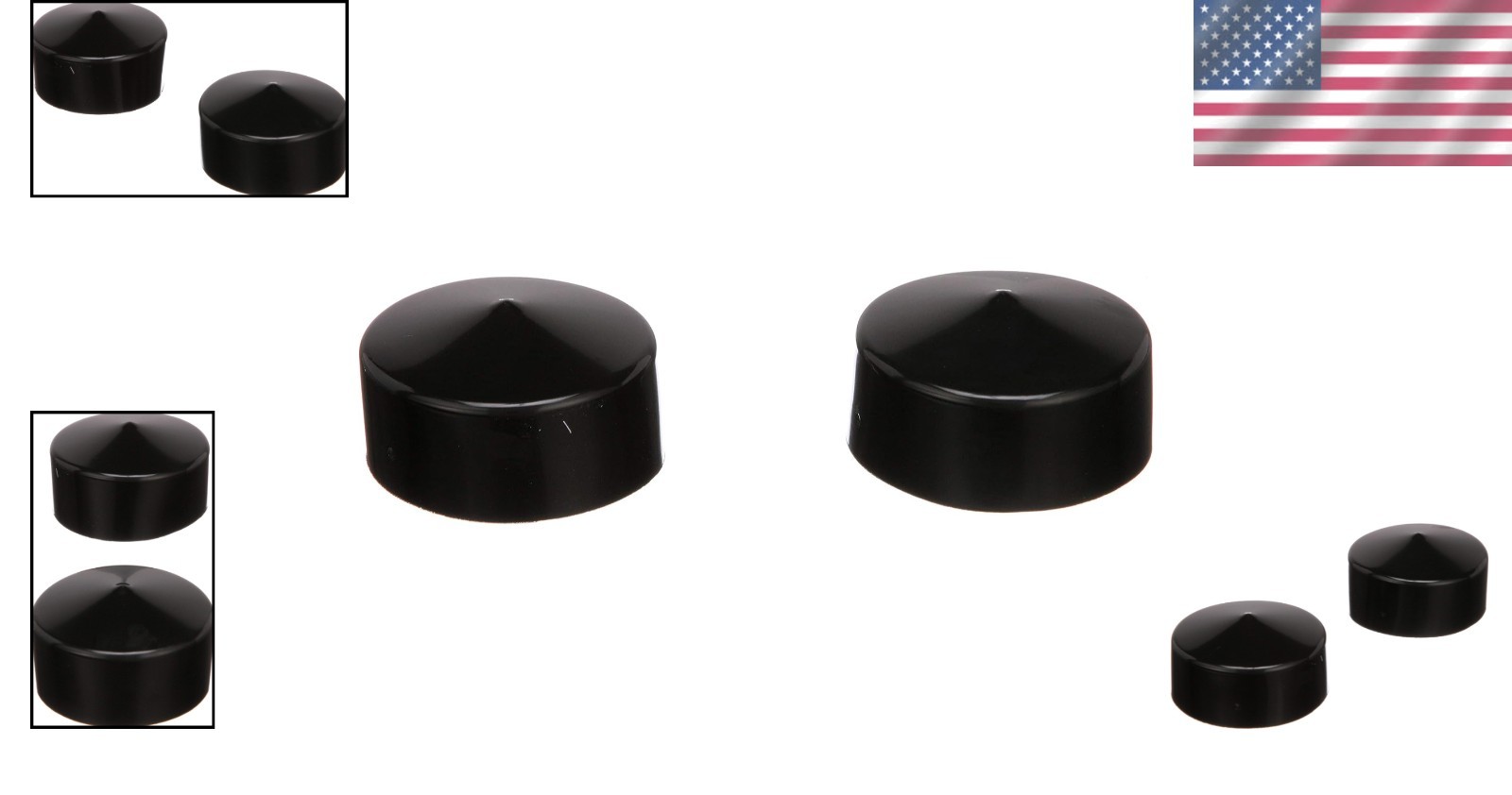 Boat Trailer Bearing Protector Covers Plastic Black Pairs