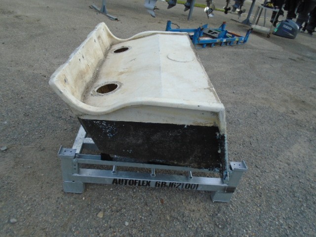 USED Armstrong aluminum twin outboard engine / motor gil bracket