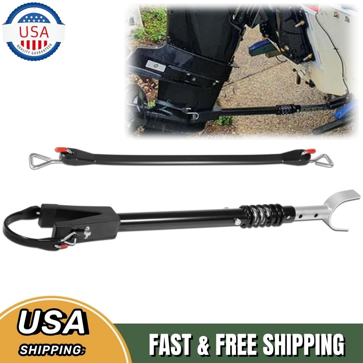 Heavy Duty Boat Transom Saver for Most Outboard Motors Up to 150HP, 20.27″-30.7″