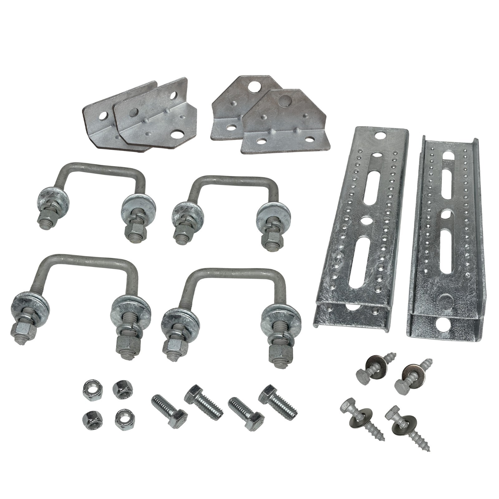 (4) 8″ Galvanized Swivel Top Bunk Bracket Kit with Hardware for Boat Trailer 2×3