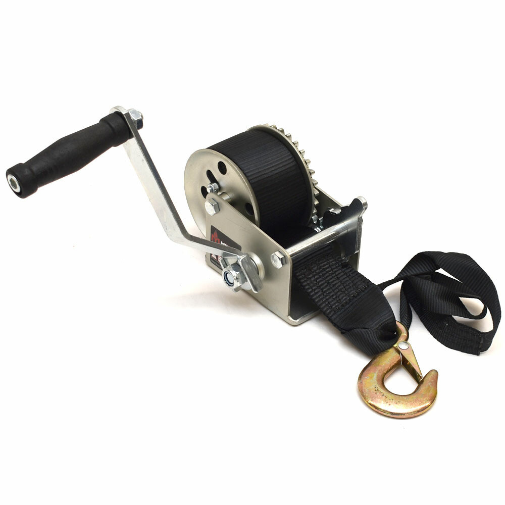 Meher Trailer Products Boat Trailer Winch W06Z | 600 Lb W/ 12ft Strap