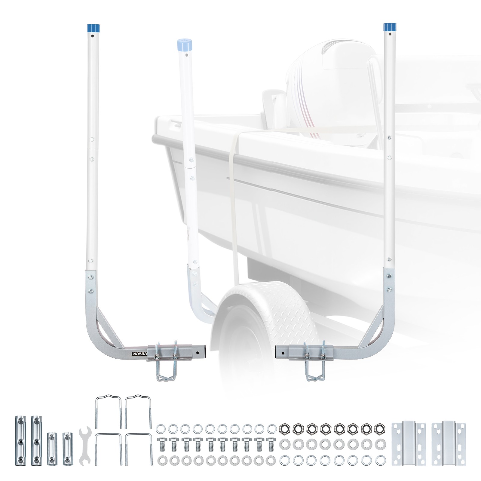 VEVOR Boat Trailer Guide 30.5 in/47.5 in Heavy-Duty Guide Ons with PVC Pipes