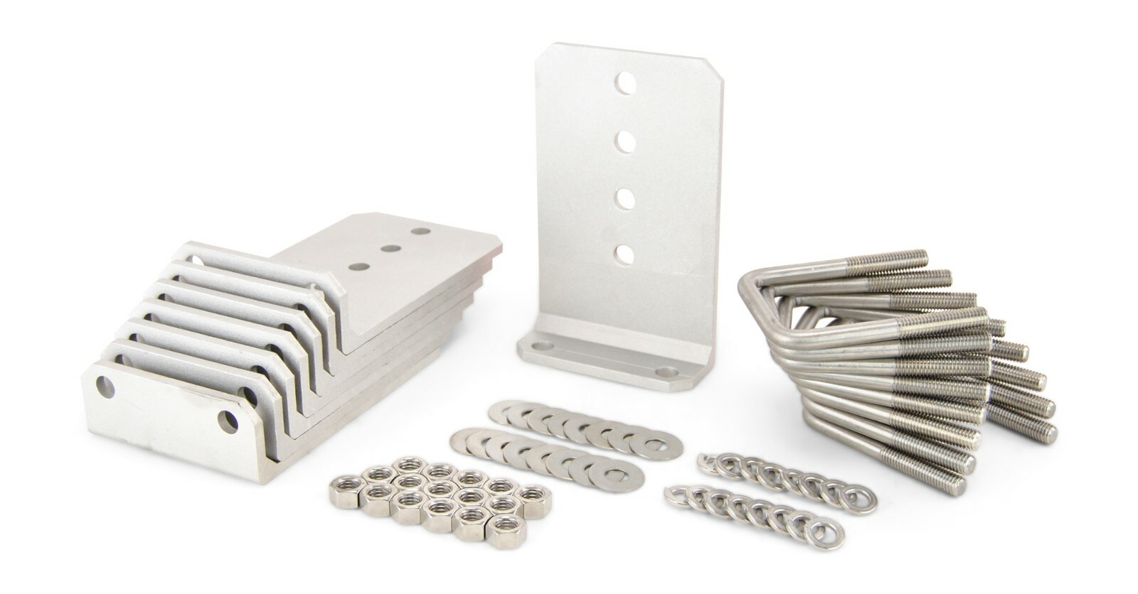 (8) 8 inch Aluminum L-Type Bunk Bracket Kit Stainless Hardware 3 x 3 Crossmember