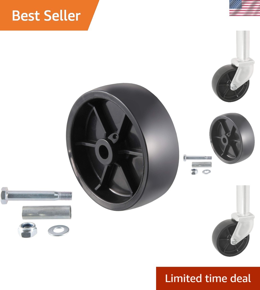 Essential 6-Inch Replacement Wheel for Marine Trailer Jacks – Easy Install