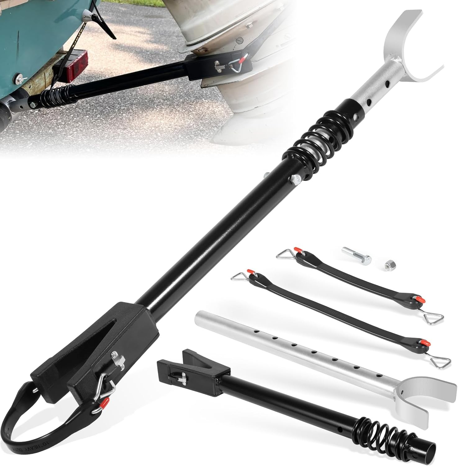 Heavy-Duty Boat Motor Support Bracket for Outboard Motors Up to 150HP