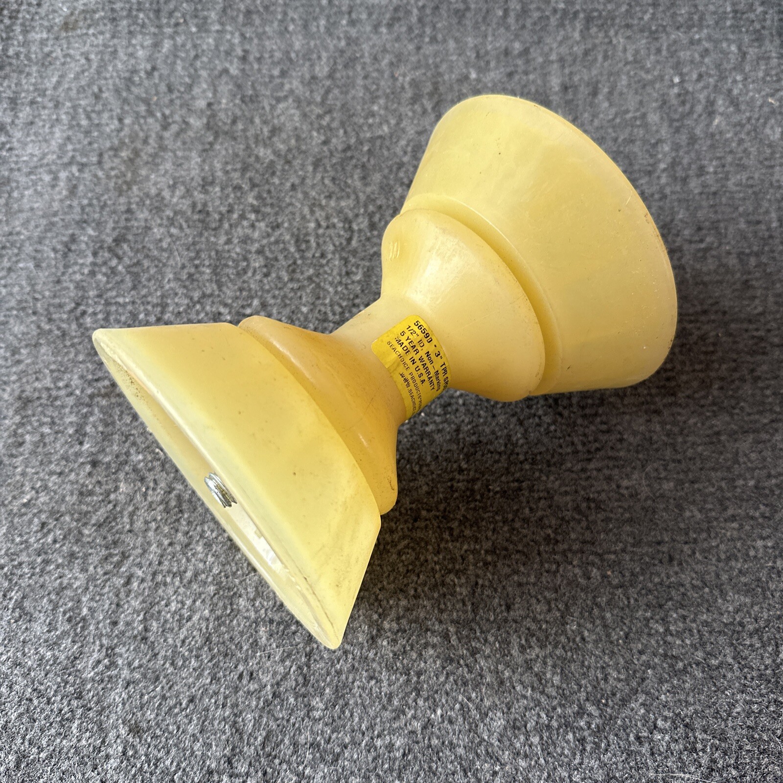 Seachoice Bow Boat Tongue Roller 3 in TPR Spool Gold One Size Yellow
