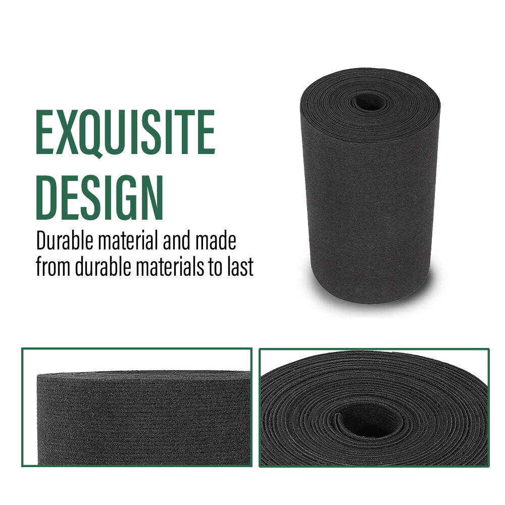 18″ x 50′ Ribbed Bunk Carpet / Marine Boat Trailer Runners / Outdoor – Black