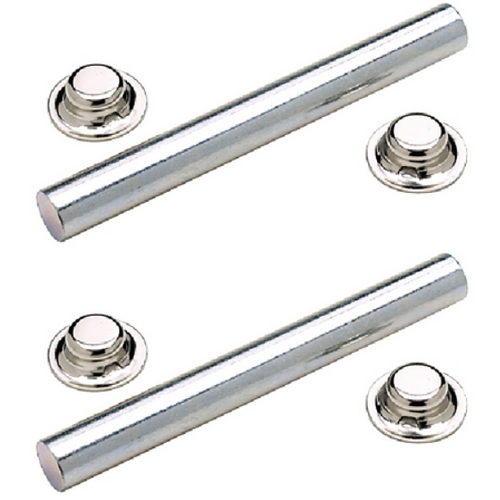 2 Pack 5-3/8 Long x 1/2 Inch OD Zinc Plated Steel Boat Trailer Roller Shafts