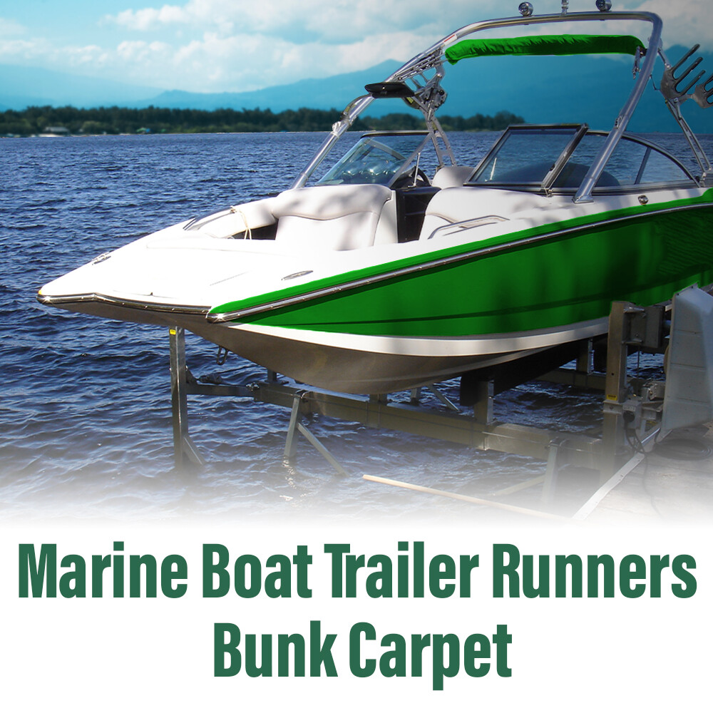 18″ x 50′ Ribbed Bunk Carpet / Marine Boat Trailer Runners / Outdoor – Black