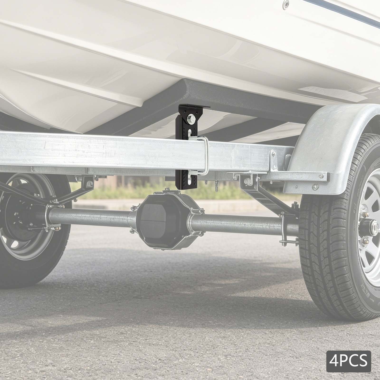 4Pcs 8″ Swivel Top Bunk Brackets for 1.5×3, 2×3, 3×3 Boat Trailer Crossmember