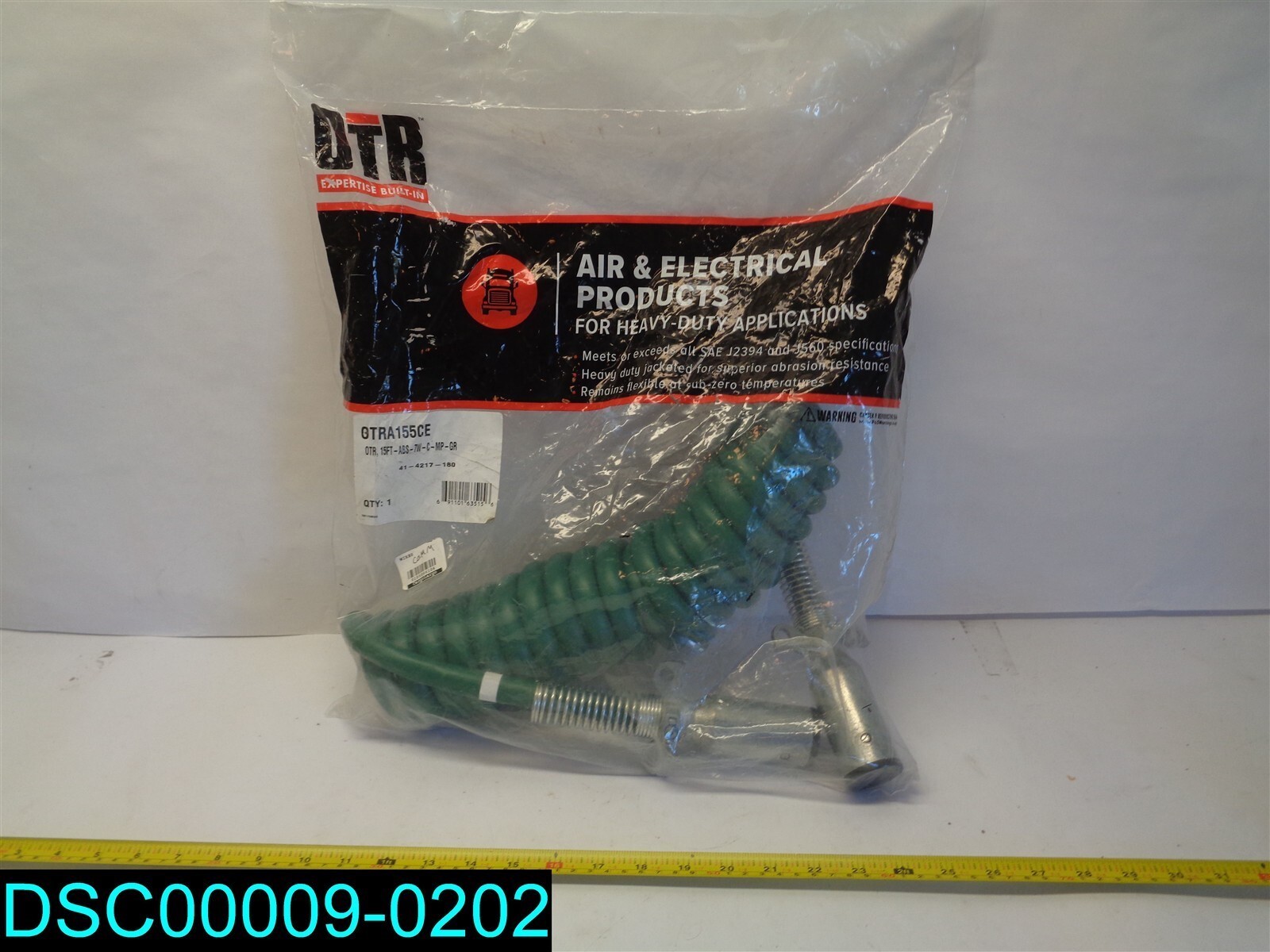 DTR OTRA155CE 15′ 7-WAY ABS COILED CABLE GREEN, 41-4217-180,691101635156