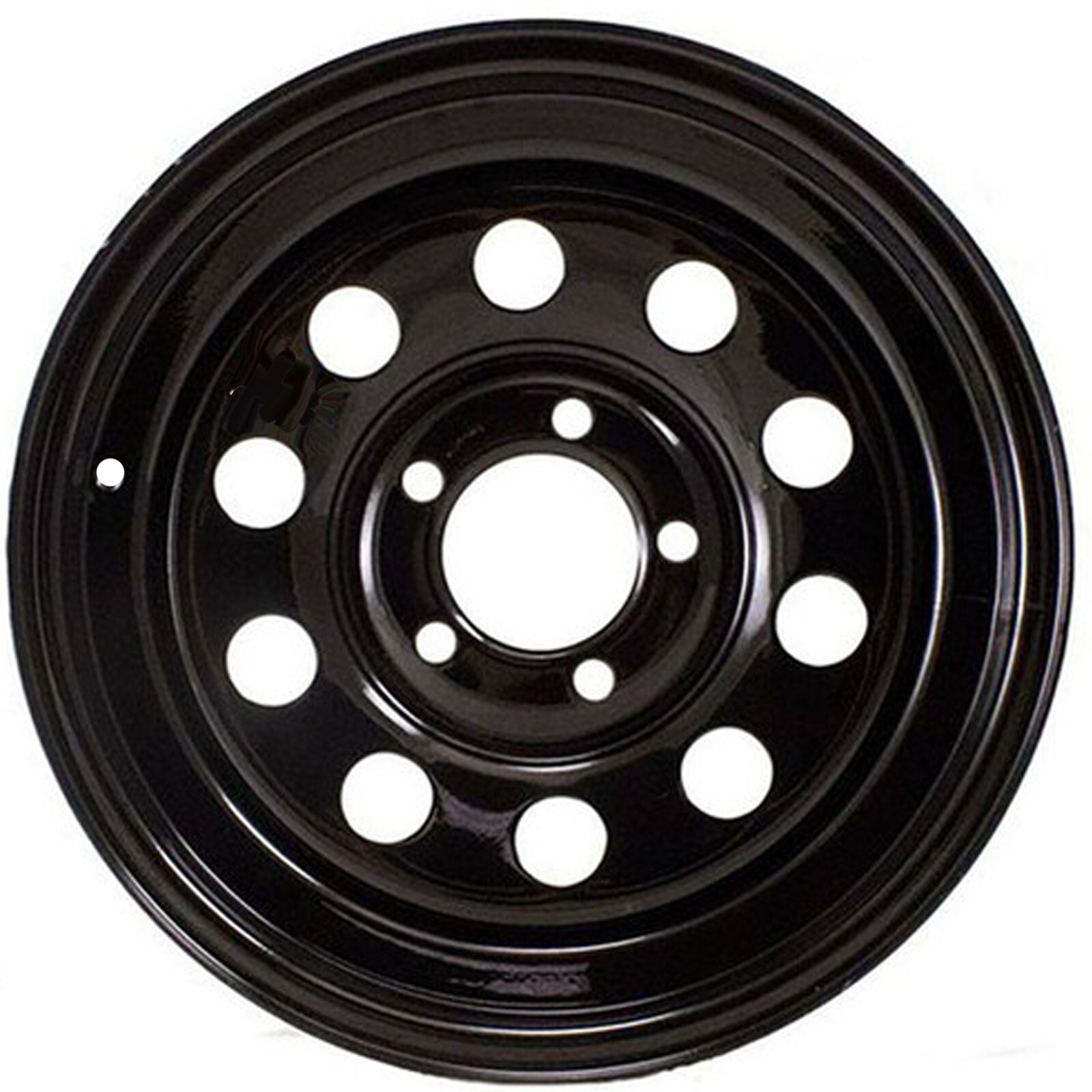 TRAILER RIM WHEEL 15×5 5/4.5 Black Steel mod Camper Boat Utility Farm Stock -TWO