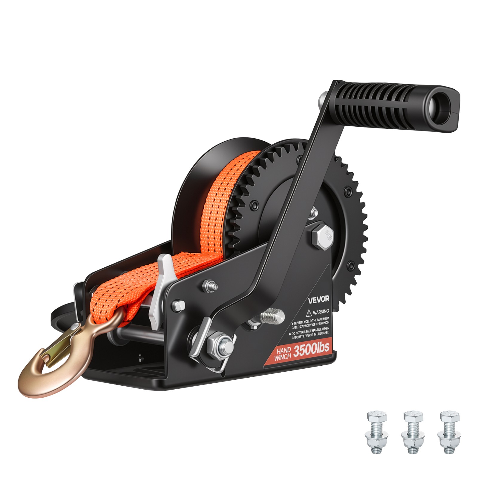 VEVOR 3500 lbs Boat Winch Hand Winch Heavy Duty Manual Rope Crank Boat Trailer