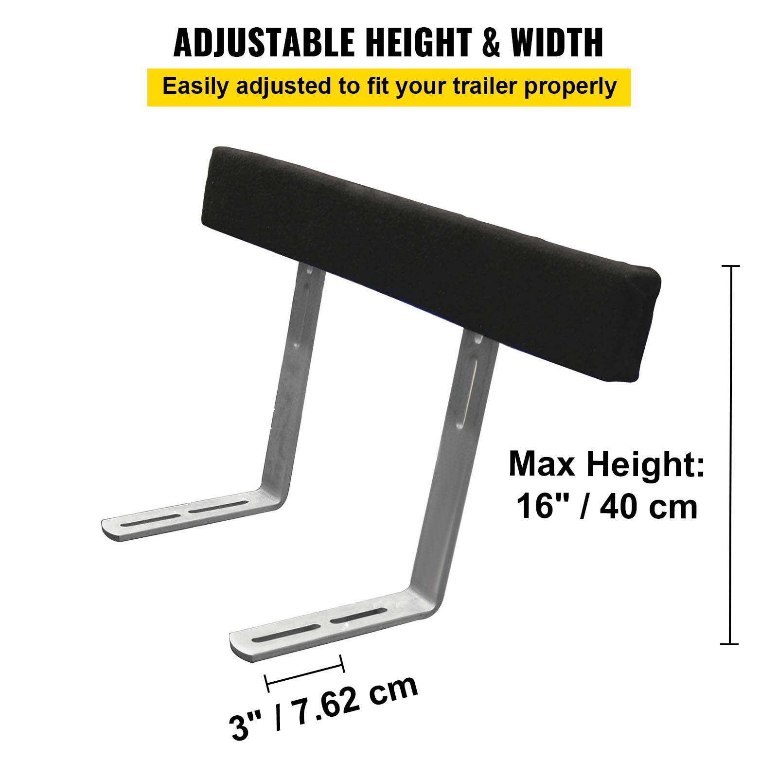 VEVOR Boat Trailer Guide-ons 48″ Rustproof Trailer Guides w/Carpet-padded Boards