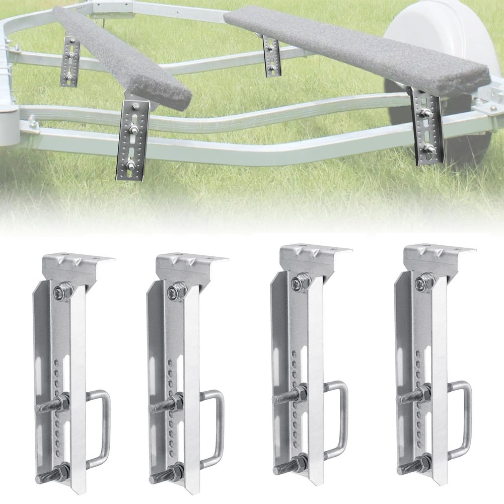 (4) 10″ Galvanized Swivel Top Bunk Bracket Kit w/ Hardware for Boat Trailer 3×3