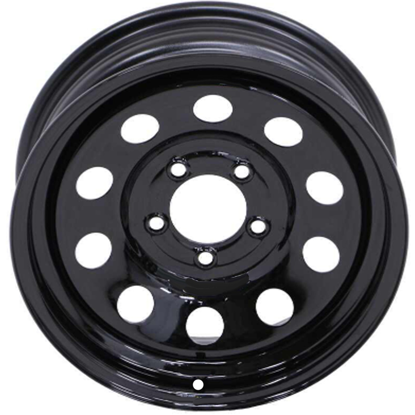 TRAILER RIM WHEEL 15×5 5/4.5 Black Steel mod Camper Boat Utility Farm Stock -TWO