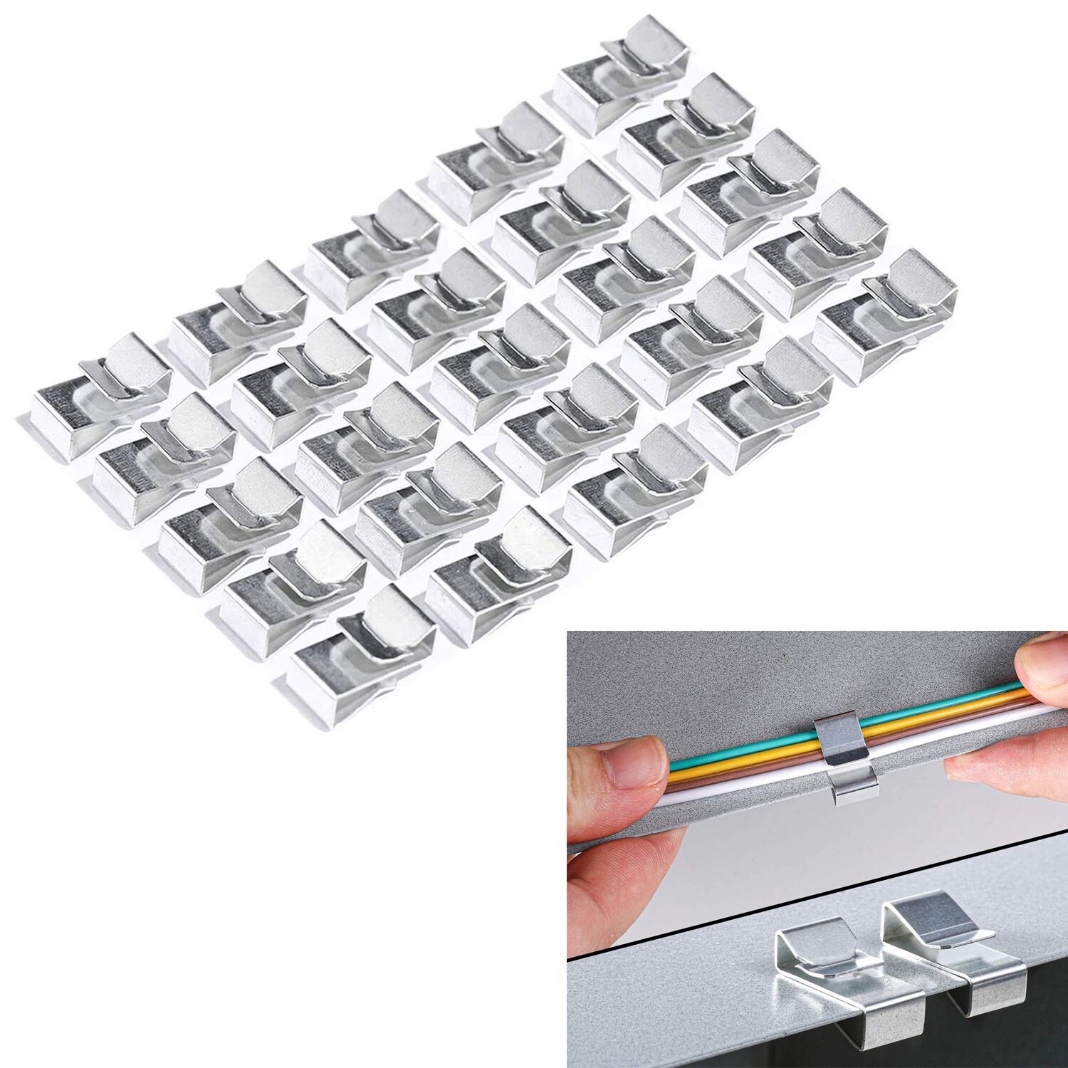 25PCS Trailer Wiring Clips- Attach Wiring to Frame – Hide & Protect Spring Steel